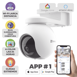 Camara PT / Wi-Fi / Con Bateria Recargable (Sin Cables) / 2K Plus (4 Megapixel)  / Compatible con Panel Solar CS-CMT-SOLARPANEL-E / Seguimiento Inteligente / Visión Nocturna a Color / Detección humana  / Exterior