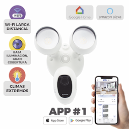 Cámara IP 2 Megapíxel /  Wi-Fi / Luz Ultrabrillante / Audio de dos vías / Sirena Integrada / Sensor PIR / Ranura para Memoria