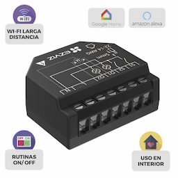 Relevador Wi-Fi  Inteligente / 2 Salidas Para 2 Apagadores / Ideal Para Control de Iluminación / Control Remoto / Horarios Personalizados / Registro de Consumo / 110-240VCA 