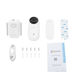 Timbre Wi-Fi (Doorbell) de Batería Recargable  / Libre de Cables / Llamada a la App / Incluye Timbre Para Interior Con Timbres Seleccionables / Ranura para Memoria / Uso Interior