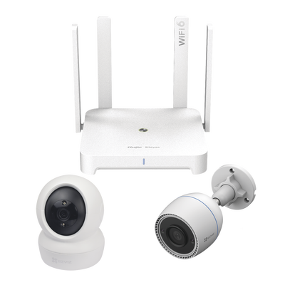 Kit de Cámaras Wi-Fi con Router / Incluye 1 Cámara C6N / 1 Cámara CS-C3TN / 1 Router RGEW1800GXPRO