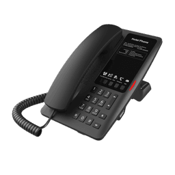 Teléfono IP WI-FI para Hotelería, Puerto USB-A para carga, 5 teclas programables para servicio rápido (Hotline), plantilla personalizable con PoE