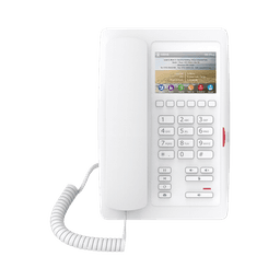 (H5 Color Blanco)Teléfono para Hotelería, profesional de gama alta con pantalla LCD de 3.5 pulgadas a color, 6 teclas programables para servicio rápido (Hotline) PoE 