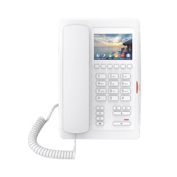 (H5W Color Blanco)Teléfono IP WiFi para Hotelería, profesional de gama alta con pantalla LCD de 3.5 pulgadas a color, 6 teclas programables para servicio rápido (Hotline) PoE