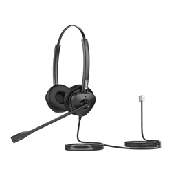 Diadema Binaural con Audio HD y Brazo Ajustable de 260°, Conexión RJ9 y Sonido de Alta Definición