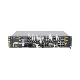 OLT Carrier Class Modular GPON, 2 Ranuras, Incluye 2 Tarjetas de Servicio de 16 puertos GPON, (32 Modulos GPON C+ Incluidos) 1 Fuente de CA, 2 UR