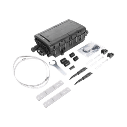 Caja de Distribución de Fibra Óptica para 48 empalmes con 16 acopladores SC/APC, enterrado directo, IP68