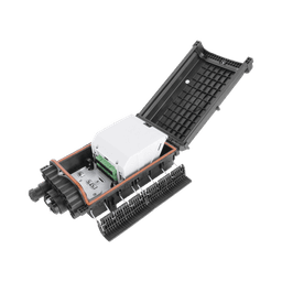 Caja de Distribución de Fibra Óptica para 48 empalmes con 16 acopladores SC/APC, enterrado directo, IP68