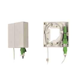 Caja Terminal de Fibra Óptica (Roseta) con un Acoplador SC/APC, color Blanco