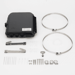 Caja de Empalme FTTx / 24 Fusiones / Splitter 1x8 SC/APC / 8 Acopladores SC/APC / 3 Puertos Troncal / IP65 / Interior-Exterior