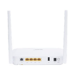 ONU GPON WiFi 2.4/5 GHz MIMO 2x2, 4 puertos Gigabit + 1 POTS + USB, conector SC/UPC