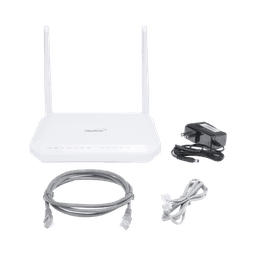 ONU GPON WiFi 2.4/5 GHz MIMO 2x2, 4 puertos Gigabit + 1 POTS + USB, conector SC/UPC