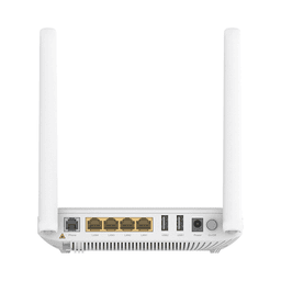 ONU GPON WiFi 2.4/5 GHz MIMO 2x2, 4 puertos Gigabit + 1 POTS + USB, conector SC/UPC