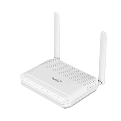 ONU GPON WiFi 6, 2.4/5 GHz, 4 puertos Gigabit + 1 POTS + 2 USB, conector SC/UPC