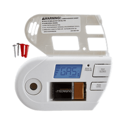 Detector Combo de Combinación de Gases Explosivos: Metano (GN), Propano (LP) y Monóxido de Carbono (CO), Con Pantalla Digital Retroiluminada, 120 Vca y Batería de Respaldo