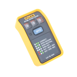 Probador de Tomacorriente Eléctrico Estándar o GFCI, Con LEDs de Alto Brillo y Gráfico Incluido Para Verificar Rápida y Fácilmente el Cableado 