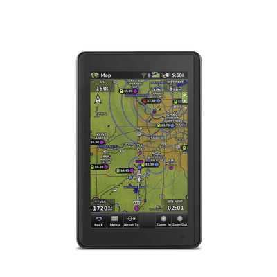 Navegador portátil aera 660, muestra información de trafico aéreo y una excelente visualización por medio de su  pantalla con visión 3D  touch screen.