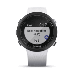 Reloj Garmin Swim 2 color blanco, ideal para uso en deportes o actividades de natación. 