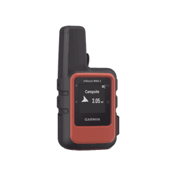 Navegador satelital InReach Mini 2 color naranja, con cobertura global mediante la red Iridium, cuenta con botón de emergencia, batería para hasta 50 horas, GPS y brujula.