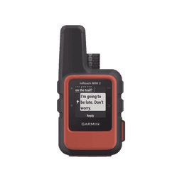 Navegador satelital InReach Mini 2 color naranja, con cobertura global mediante la red Iridium, cuenta con botón de emergencia, batería para hasta 50 horas, GPS y brujula.