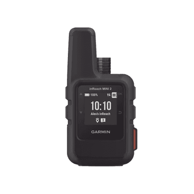 Navegador satelital InReach Mini 2 color negro, con cobertura global mediante la red Iridium, cuenta con botón de emergencia, batería para hasta 50 horas, GPS y brujula.