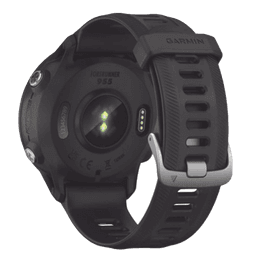 Reloj Garmin Forerunner 955 color negro en correa de silicón, con funciones premium de entrenamiento.