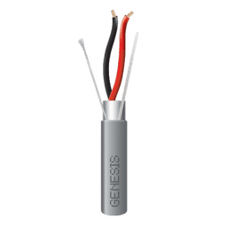 Carrete de 152 m (500 ft) / Cable para Alarma 2x18 AWG / Blindado / Riser / Gris