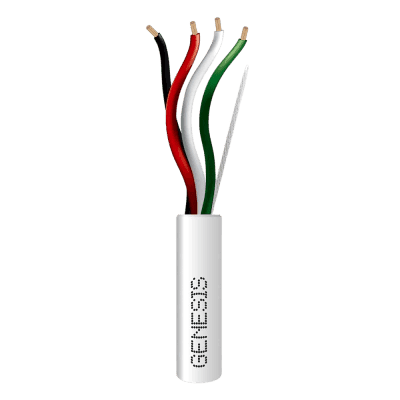 Bobina de 152 Metros de Cable / 4 x 16 AWG / Cable AUDACIOUS / Riser / Libre de Oxígeno / Color Blanco / Aplicaciones de Alarmas de Intrusión y Automatización