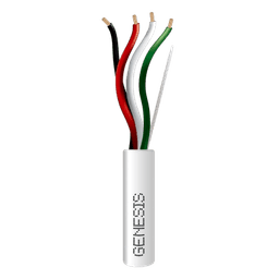 Bobina de 152 Metros de Cable / 4 x 16 AWG / Cable AUDACIOUS / Riser / Libre de Oxígeno / Color Blanco / Aplicaciones de Alarmas de Intrusión y Automatización