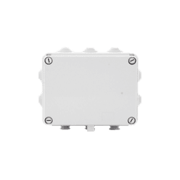 Caja de derivación de PVC Auto-extinguible con 10 entradas, tapa atornillada, 190 x 140 x 70 MM, Para Exterior (IP55)