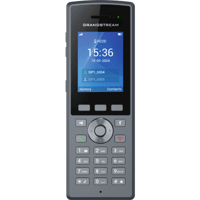 Teléfono Inalámbrico DECT HD Reforzado DP735 / 20 Cuentas SIP / Pantalla TFT LCD 2.4 Pulgadas / Alcance 400 m Exteriores / IP67 / Audio Full HD / Batería 2000 mAh / Compatible con Estaciones Base DP750, DP752, DP755