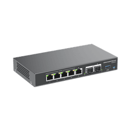 4 en 1: Firewall, Router, PBX IP, Switch Gigabit de 5 Puertos (4 PoE) y 2 Puertos SFP 2.5 Gigabit