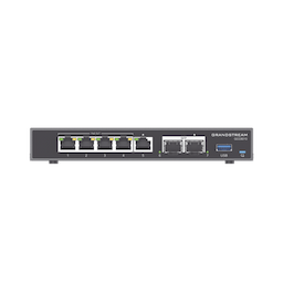 4 en 1: Firewall, Router, PBX IP, Switch Gigabit de 5 Puertos (4 PoE) y 2 Puertos SFP 2.5 Gigabit