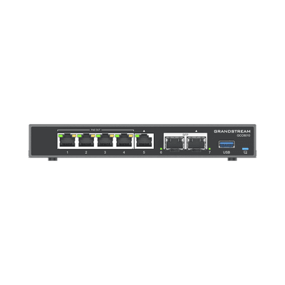 4 en 1: Firewall, Router, PBX IP, Switch Gigabit de 5 Puertos (4 PoE) y 2 Puertos SFP 2.5 Gigabit