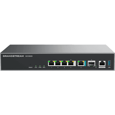 Dispositivo de Convergencia de Redes GCC6020 / Router VPN / Firewall de Próxima Generación / IP PBX / Switch de Red / 4 Puertos Gigabit Ethernet / 1 Puerto SFP+ 10 Gigabit / 1 Puerto 2.5 Gigabit / Administración en la Nube GDMS / Mont