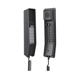 Teléfono IP para Hoteles / Altavoz HD / 2 Cuentas y Líneas SIP / 10 Teclas de Marcación Rápida / 3 Teclas Programables / Códec OPUS / Gestión GDMS / Instalación en Escritorio y Pared / PoE 100 Mbps