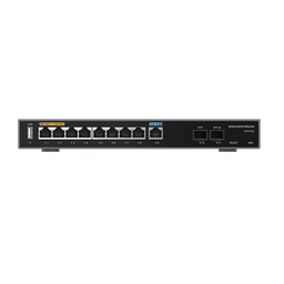 Router Gigabit VPN / Balanceador de cargas / 60,000 sesiones NAT /  9 puertos 10/100/1000 Mbps + 2 puertos SFP (WAN/LAN) / 1 puerto entrada PoE(af/at) / 2 puertos salida PoE (af/at) / Compatible con GWN Cloud.