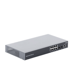 Switch Gigabit Administrable / 8 puertos 10/100/1000 Mbps + 2 Puertos SFP Uplink / Compatible con GWN Cloud.