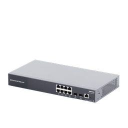 Switch Gigabit Administrable / 8 puertos 10/100/1000 Mbps + 2 Puertos SFP Uplink / Compatible con GWN Cloud.