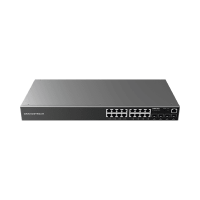 Switch Gigabit Administrable / 16 puertos 10/100/1000 Mbps + 4 Puertos SFP Uplink / Compatible con GWN Cloud.