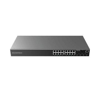 Switch Gigabit PoE+ Administrable / 16 puertos 10/100/1000 Mbps + 4 Puertos SFP Uplink / Hasta 240W / Compatible con GWN Cloud.