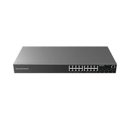 Switch Gigabit PoE+ Administrable / 16 puertos 10/100/1000 Mbps + 4 Puertos SFP Uplink / Hasta 240W / Compatible con GWN Cloud.