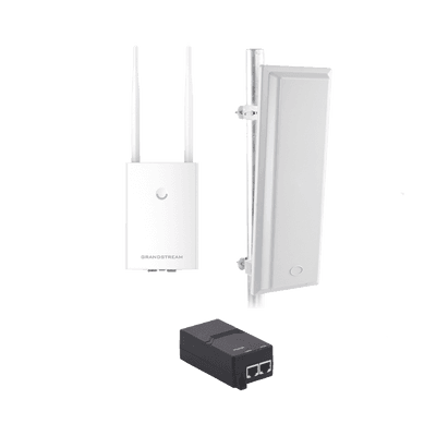 Kit de radio GWN7605LR con antena TXS25619DP, para amplia cobertura de WiFi en 90º, frecuencia (2.4 a 2.5 GHz) y (5.1 a 6.5 GHz), 1.27 Gbps y administración desde la nube gratuita