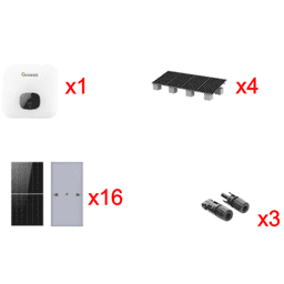 Kit Solar Interconexion  / 10kW  220Vca / Inversor GROWATT / Montaje Incluido  