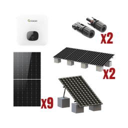 Kit Solar Interconexion  / 5kW  220Vca / Inversor GROWATT / Montaje Incluido  