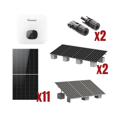 Kit Solar Interconexion  / 6 kW  220Vca / Inversor GROWATT / Montaje Incluido  