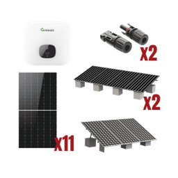 Kit Solar Interconexion  / 6 kW  220Vca / Inversor GROWATT / Montaje Incluido  