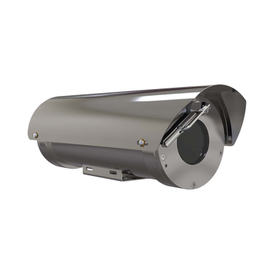 Camara IP Zoom con gabinete antiexplosion 2MP, 32X, IP68, WiseStream II / con wiper