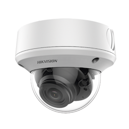 Domo TURBOHD 4K (8 Megapixel) / Lente Mot. 2.7 a 13.5 mm / 40 mts IR EXIR / IP67 / 12 Vcc / 24 VCA / TVI-AHD-CVI-CVBS / 9 a 15 Vcc