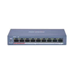 Switch PoE+ / No Administrable / 8 Puertos 10/100 Mbps PoE+ / 1 Puerto 100 Mbps Uplink / PoE hasta 250 metros / 60 W 